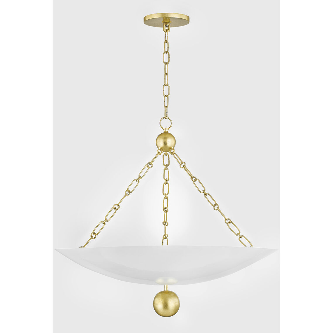Amali 3 Light 26 inch Vintage Gold Leaf/Soft White Pendant Ceiling Light